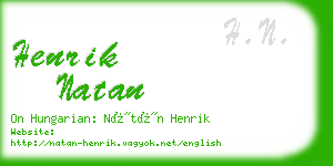 henrik natan business card